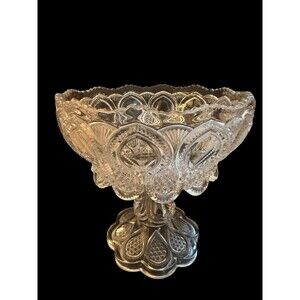 New Jersey Compote U.S. Glass 15070 States Series EAPG Clear Glass 1901 Antique